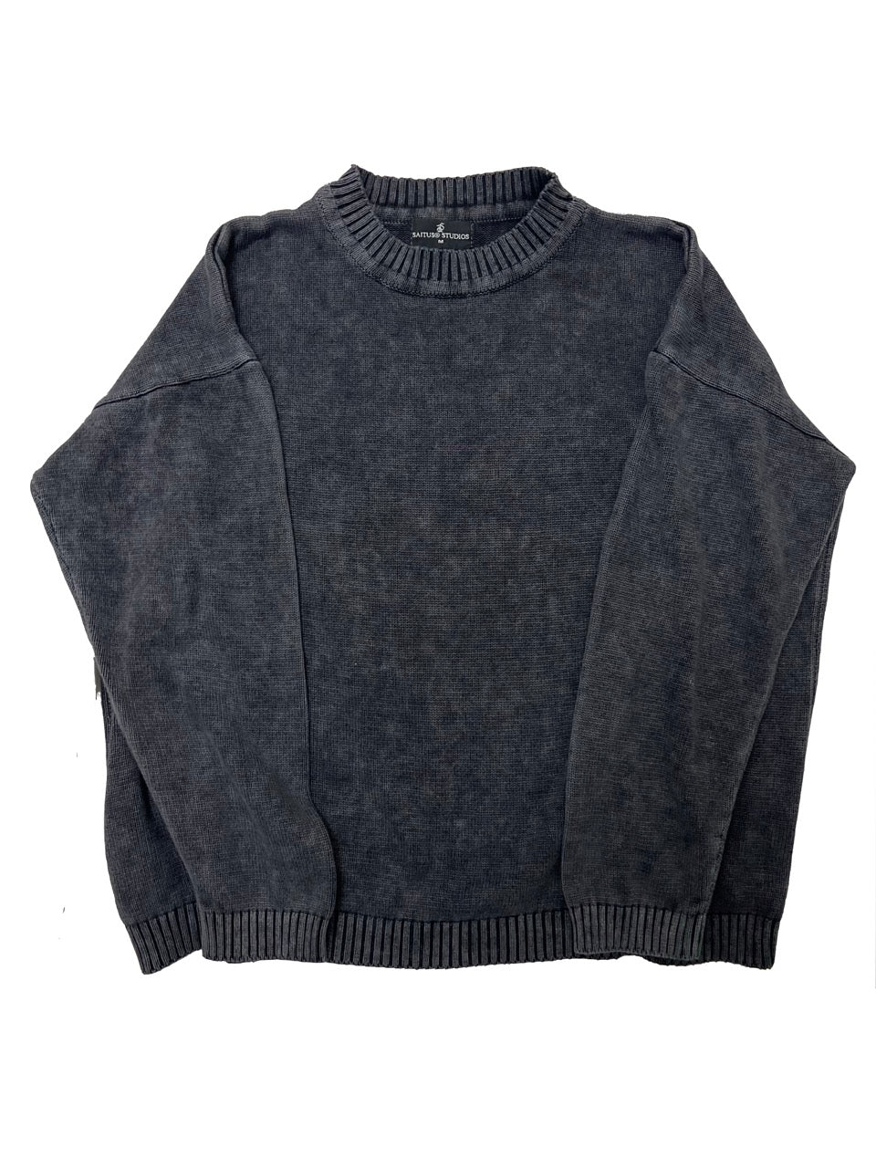 ACID WASHED KNITWEAR SWEATER
