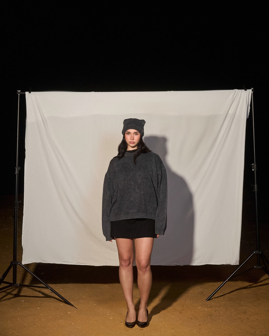 ACID WASHED KNITWEAR SWEATER