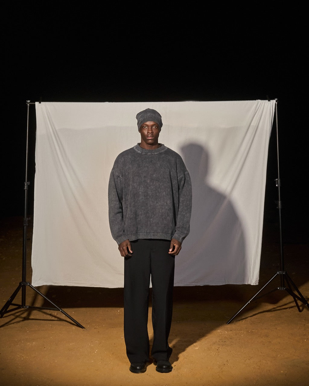 ACID WASHED KNITWEAR SWEATER
