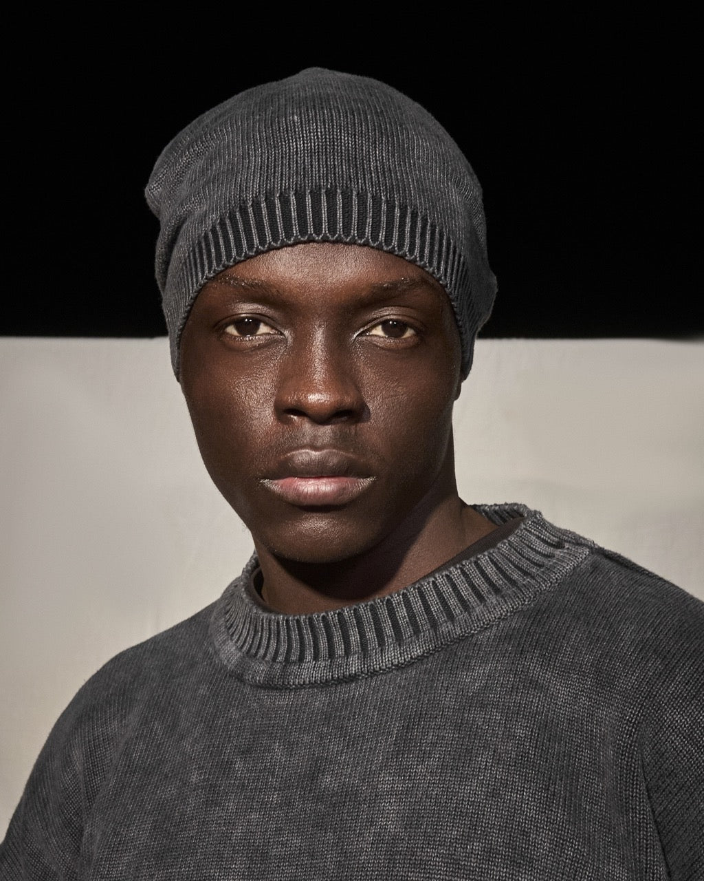 ACID WASHED KNITWEAR BEANIE