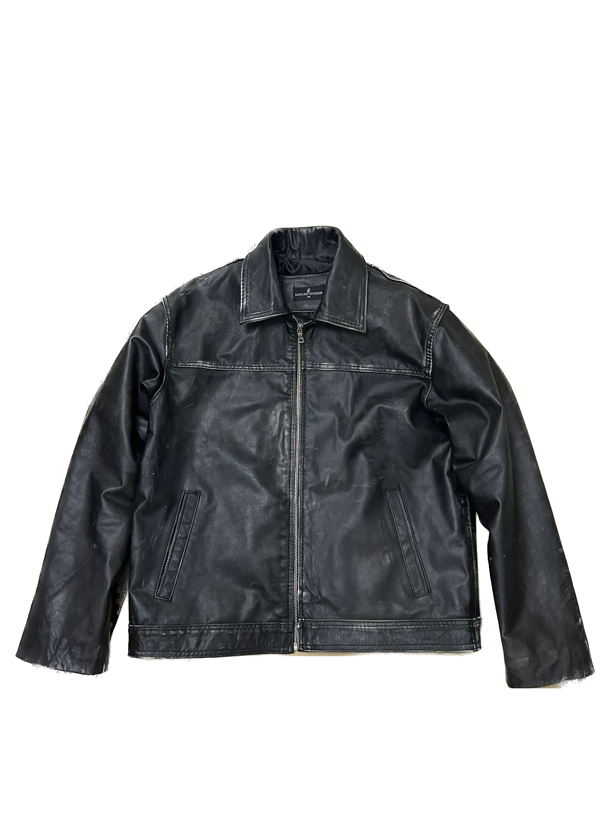 Distressed Leather Jacket