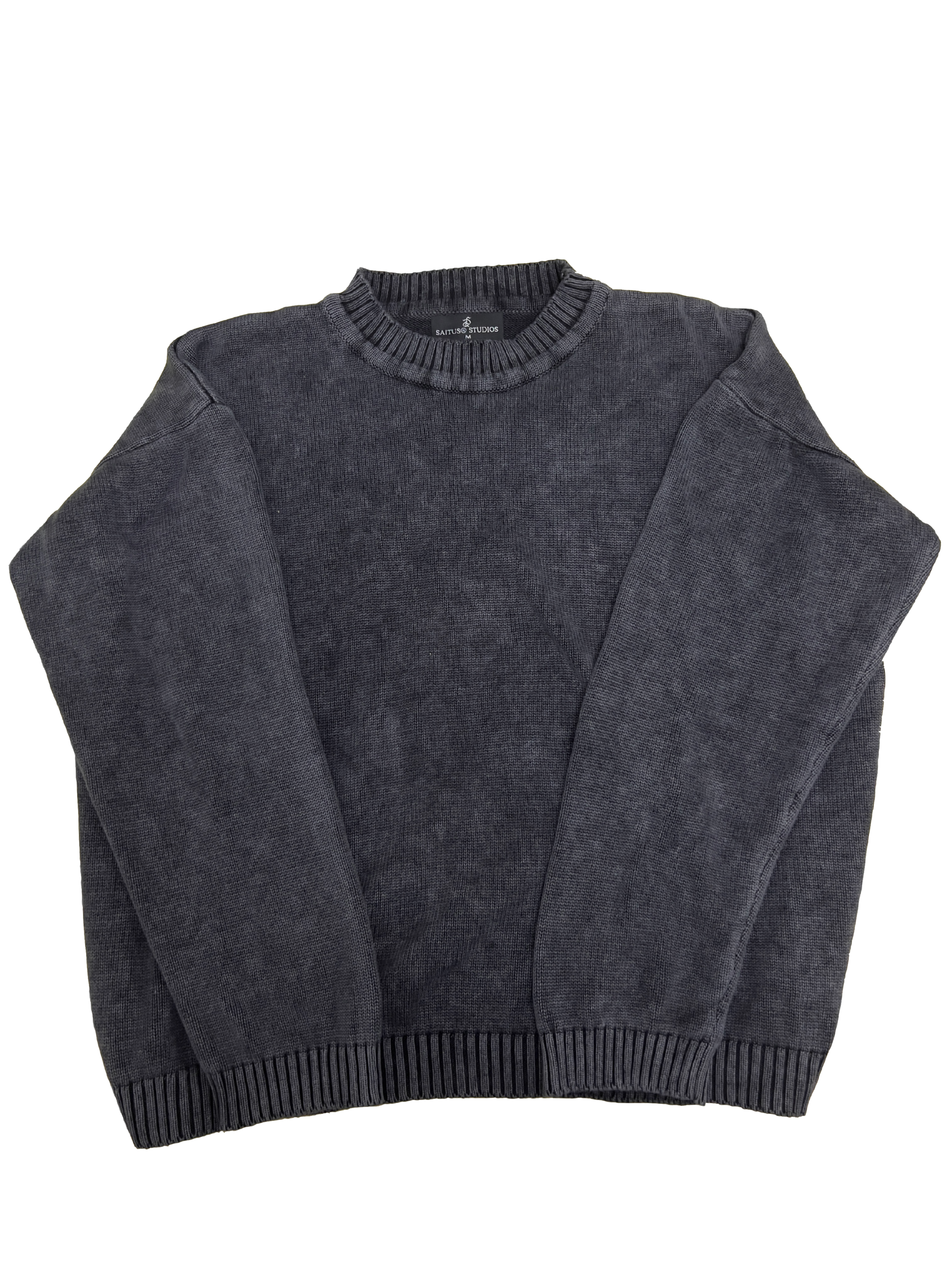 ACID WASHED KNITWEAR SWEATER