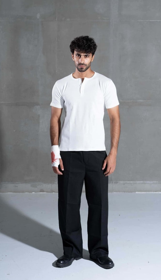 White Henley Shirt