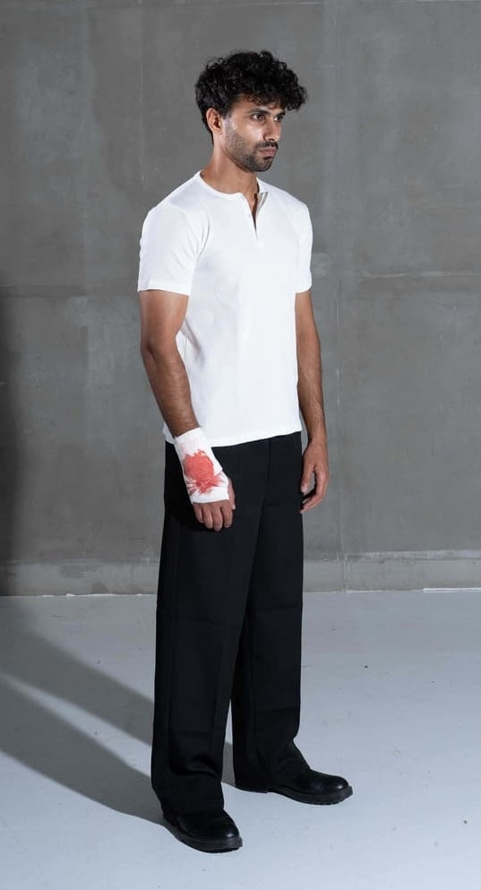 White Henley Shirt