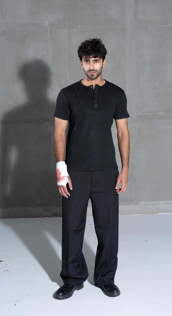Black Henley Shirt